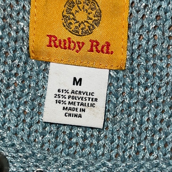 Ruby Rd. Sweaters Blue, sz M - Picture 5 of 6